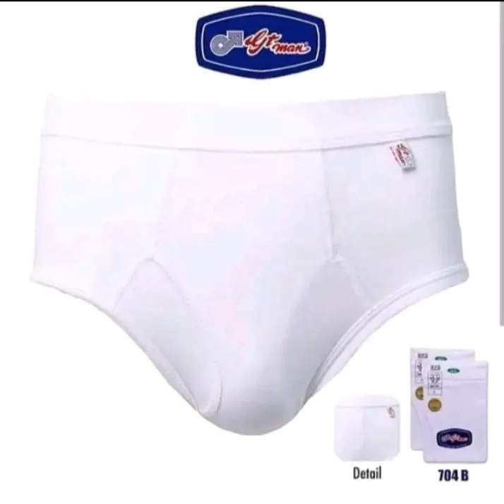 3 pcs Celana dalam dewasa Gt man 704B putih / CD pria dewasa