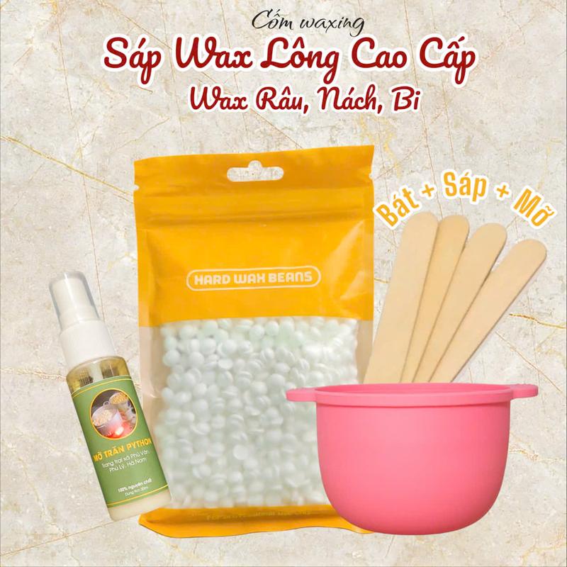 ComBo Sáp Wax Bi Wax Râu Nách tại nhà chuẩn spa bằng sáp cao cấp - Tẩy lông tại Nhà Kem Women Nữ Waxing