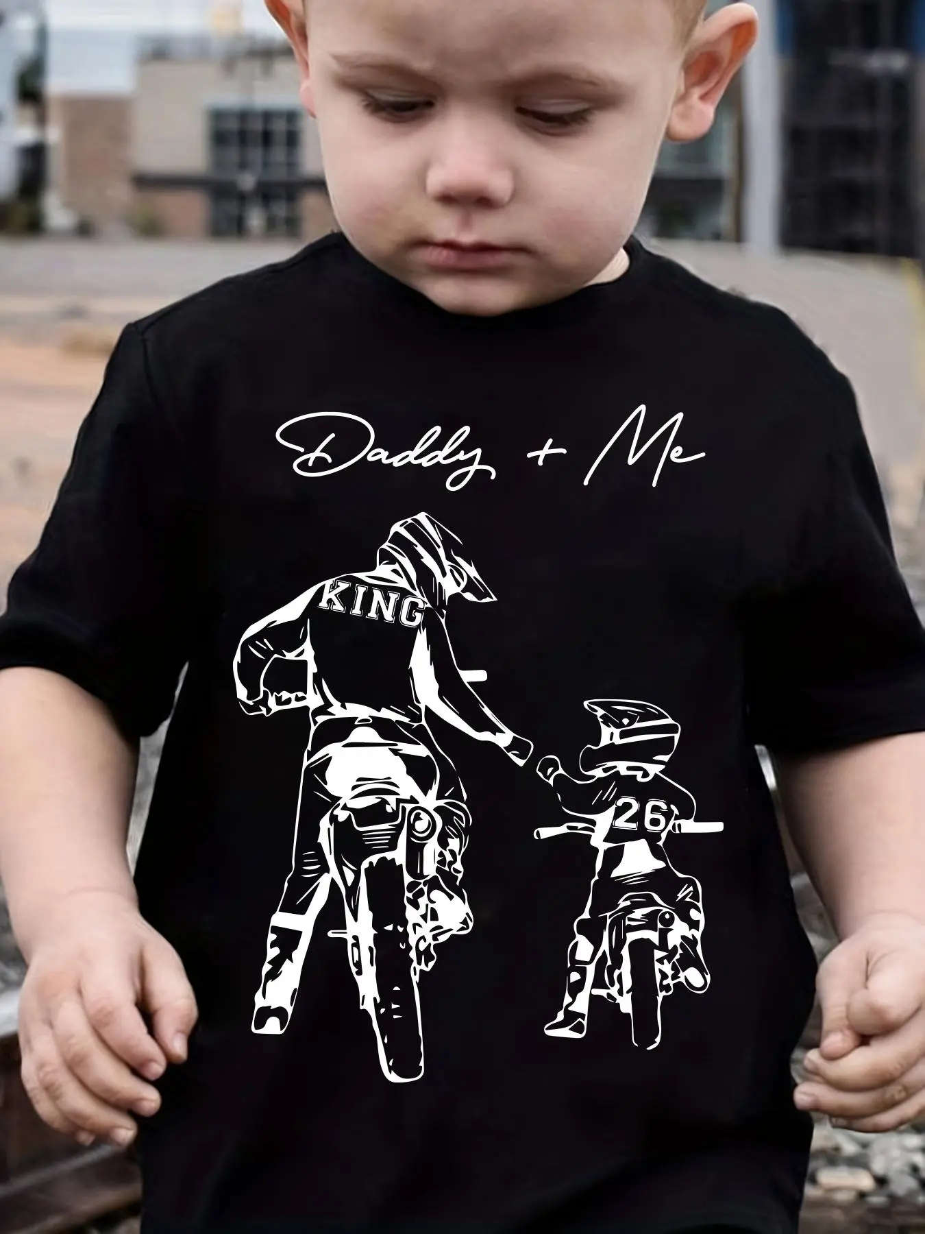 Toddler Boy's Cartoon Graphic Print Round Neck Tee, Summer Clothes, Casual Fashion Short Sleeve T-shirt for Summer, Kid's Clothes for Daily Wear