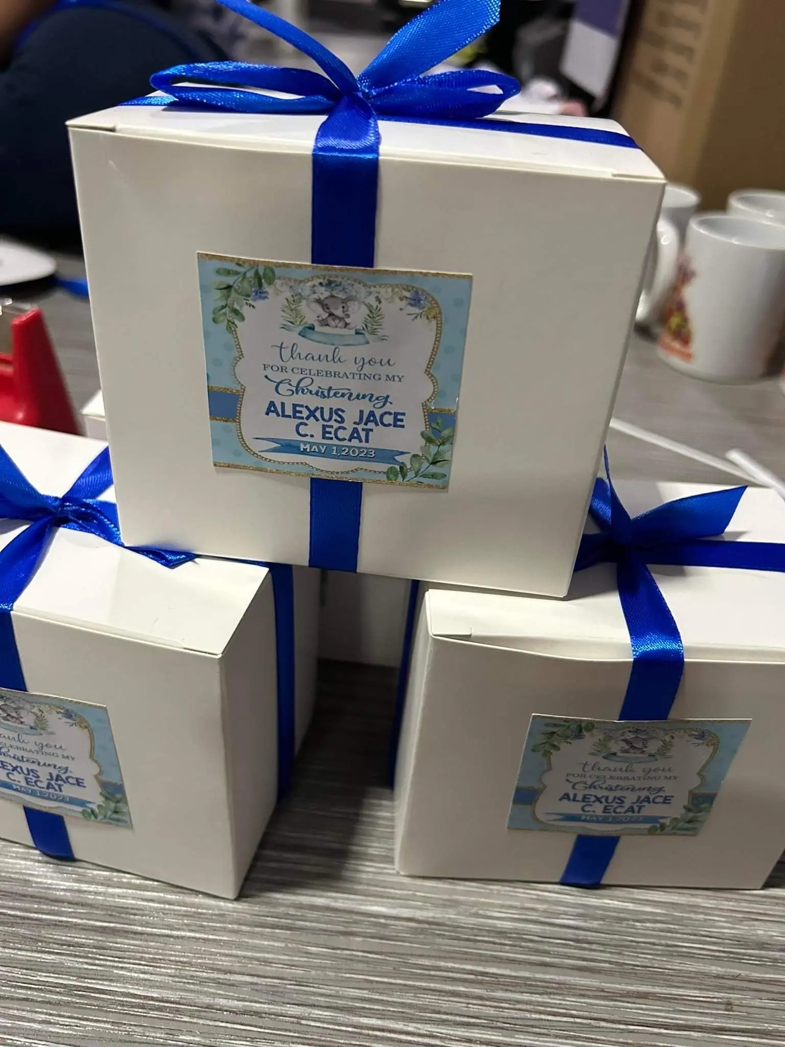 Personalize Mug with Box & Ribbon