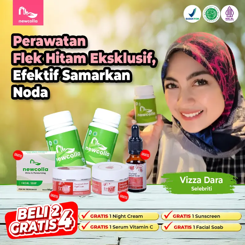 Newcolla - 2 Newcolla + 1 Paket Triva Skincare Bantu Wujudkan Wajah Impian 0