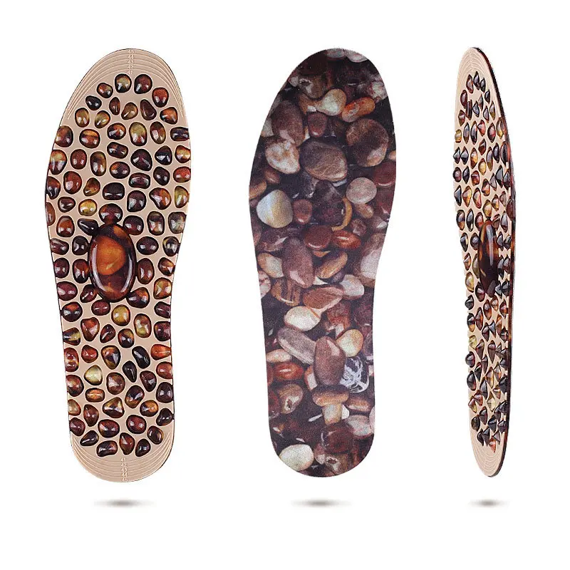 Sockliner with Massage Function Foot Acupoint Massage Decompression TPR Imitation Cobblestone Insole Non-Slip Full Pad