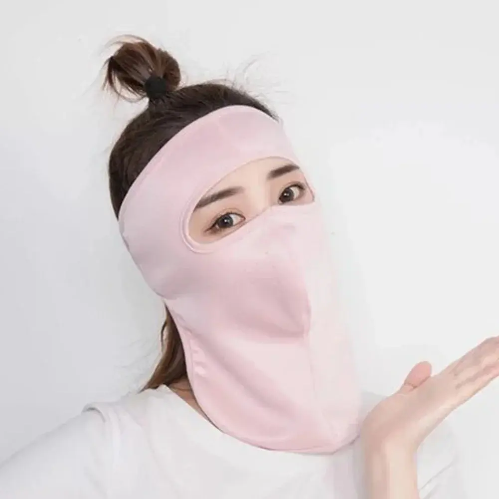 Women's Multifunctional Scarf Neck Warmer Printed Dustproof Reusable Face Mask Full Face Ice Silk Sun Protection Mask