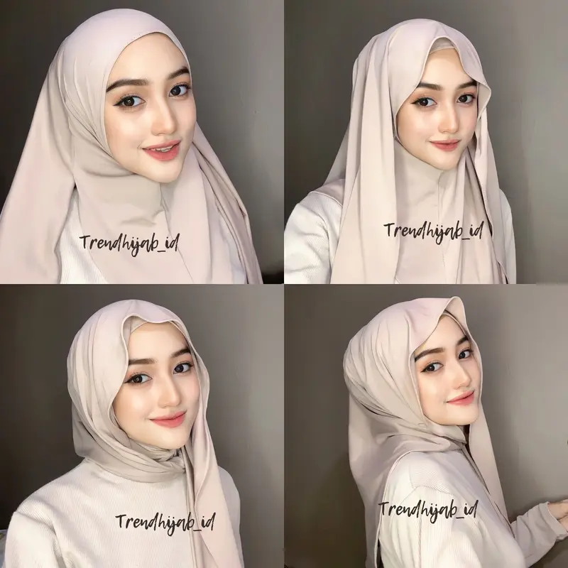 KERUDUNG HIJAB PASHMINA INSTAN MODEL MELEYOT PAKAI INNER NINJA MENUTUP LEHER BAHAN JERSEY Muslim Dewasa Oval 1