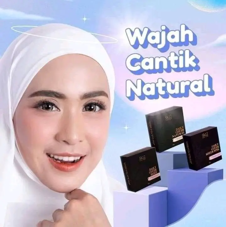 Bedak daily sr12 Anti luntur semakin berkeringat semakin glowing Compact Powder 4