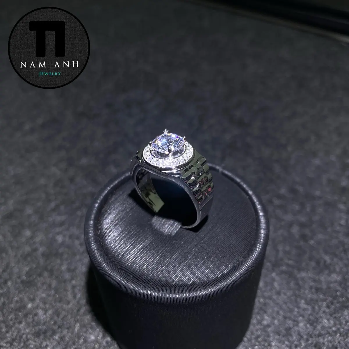 >NAJ< Nhẩn nam mẫu xoàn cao cấp Nm145 - Đã xi kim