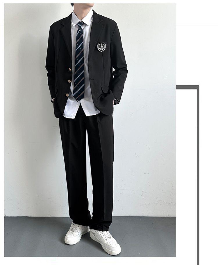 Product Introduction of Trendy Japanese Schoolboy Blazer Set - Stylish DK Uniform Suit for Men, Vintage Campus Style Jacket & Pants (1855+ Reviews) 10