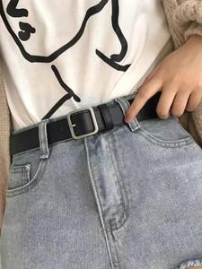 Cinturón de Cuero PU de Color Sólido para Mujer, Cinturón Casual para Jeans, Cinturón de Moda para Fiesta, Decoración de Ropa Diaria, Cinturón Versátil y Exquisito para Regalo de Cumpleaños