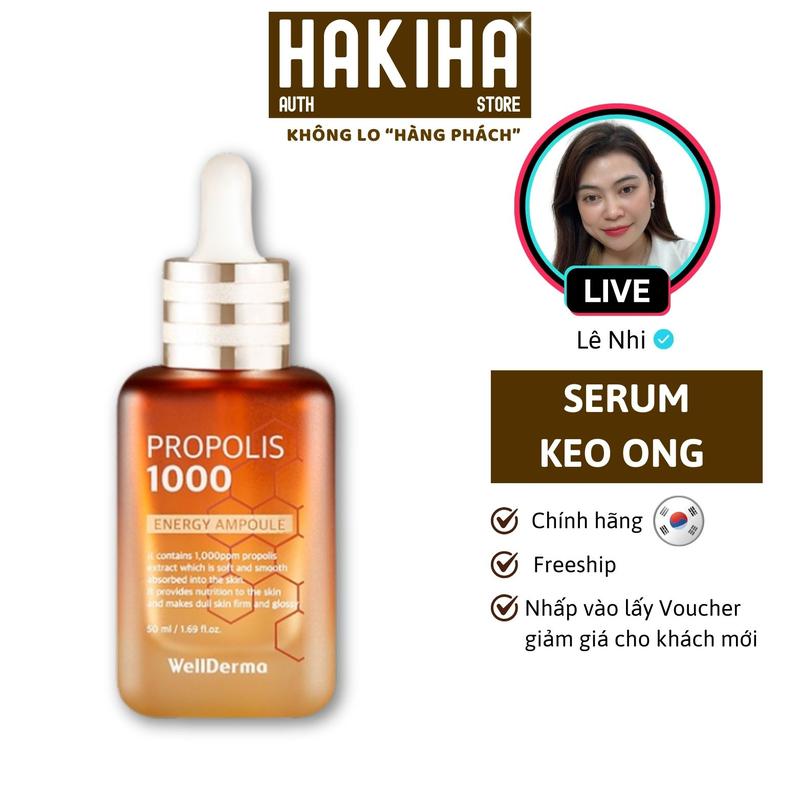 Deal Lê Nhi Serum Keo Ong Cấp Ẩm WellDerma Propolis 1000 Energy Ampoule 50ml Skincare Nữ Chăm Sóc Da Làm Đẹp Da Dưỡng Ẩm Da Women