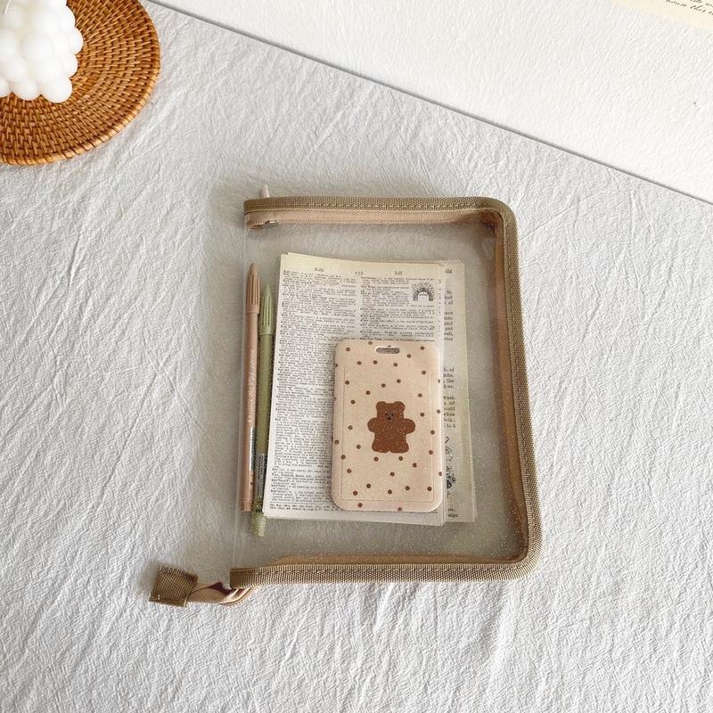 File Bag Aesthetic Transparan A5 size Tas dokumen Map File Korean - F0136 4