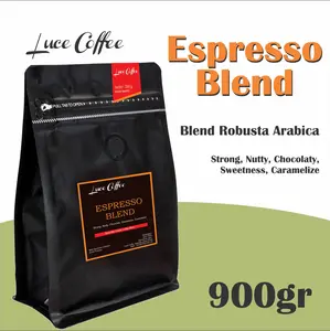 Luce Coffee Espresso Blend Robusta Arabica 900gr - Biji Sangrai atau Bubuk