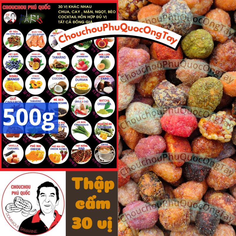 (Hũ 500g) Đậu phộng thập cẩm 30 vị CHOUCHOU PHÚ QUỐC ÔNG TÂY - Đặc sản Phú Quốc