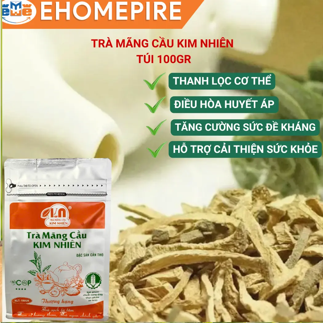Trà mãng cầu Kim Nhiên -  Trà Tự nhiên thượng hạng - Túi 100gram