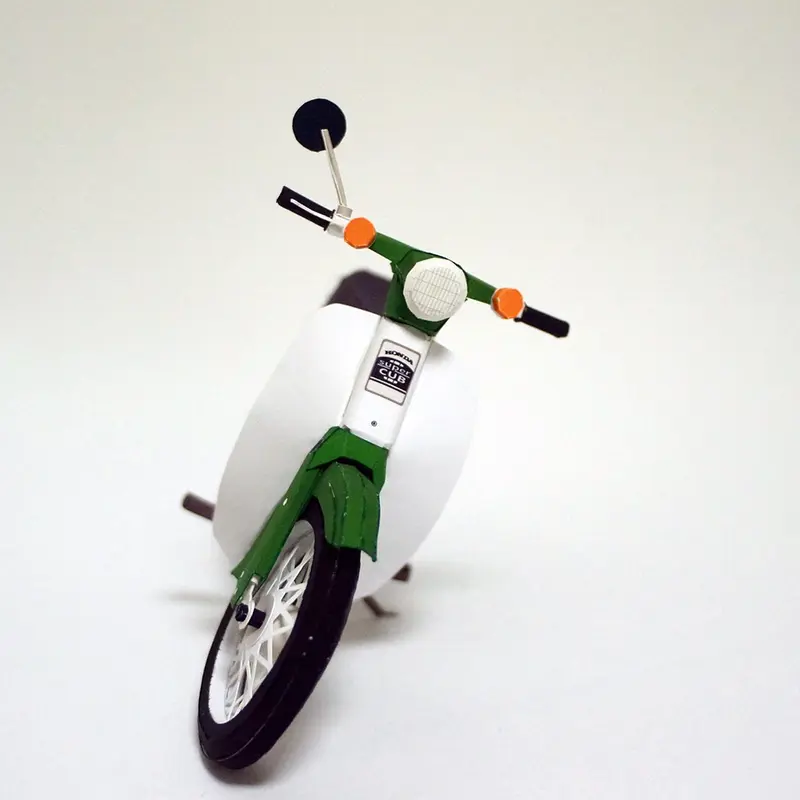 Mô hình giấy xe máy Honda Super Cub C50 DX - S 3