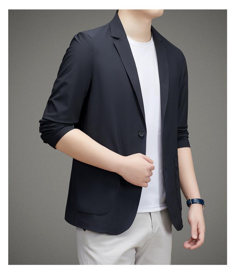 Product Introduction of [Duke] Spring Summer Ice Silk Sunscreen Casual Single Suit 2024 Men's Fashion New Business Suit for Middle-aged and Young Men 30