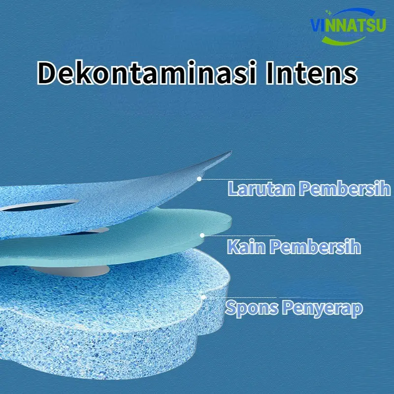 Vinnatsu Pembersih Toilet Sekali Pakai Spons Pembersih Kamar Mandi 6 Pcs Spons Isi Ulang Pembersih WC Disposable Bathroom Brush Sikat Toilet Sponge Anti Lecet 3