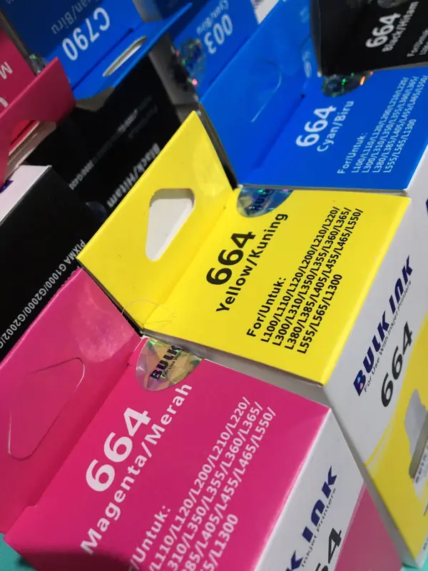 Tinta 664 Original Bulk Ink  L121 L120 L360 L310 L220 L210 L300 L200 L1300 Aman Untuk head 1