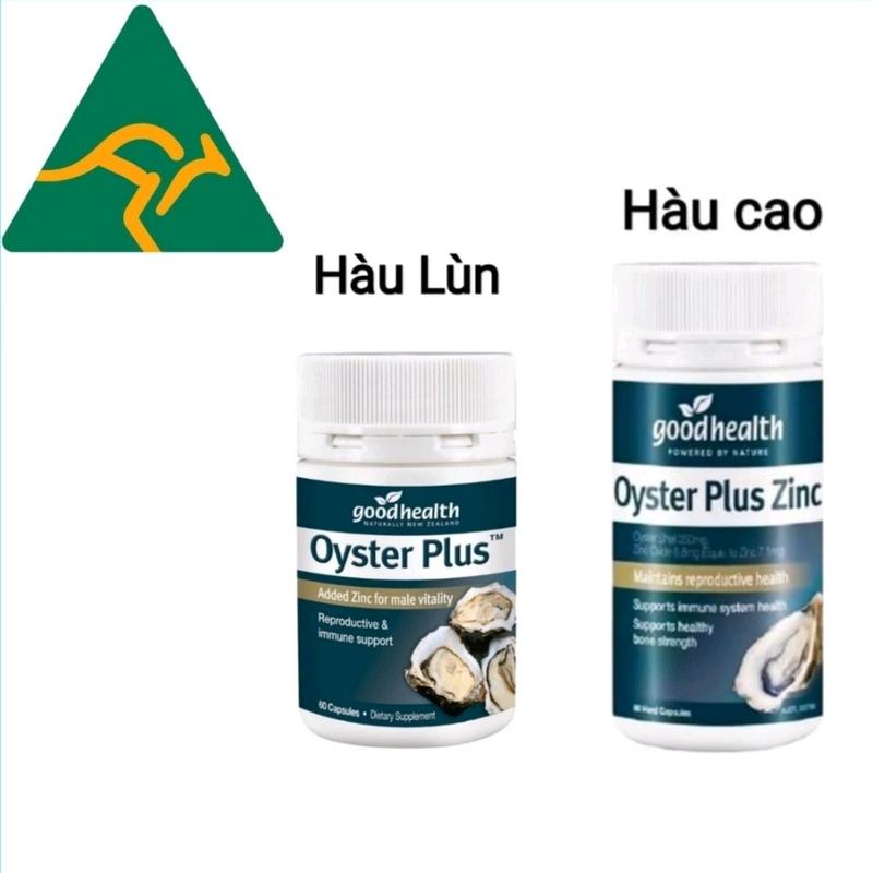 Viên uống tinh chất hàu Oyter Plus Zinc Goodhealth Úc 60 viên,hàu lùn vào hàu cao.