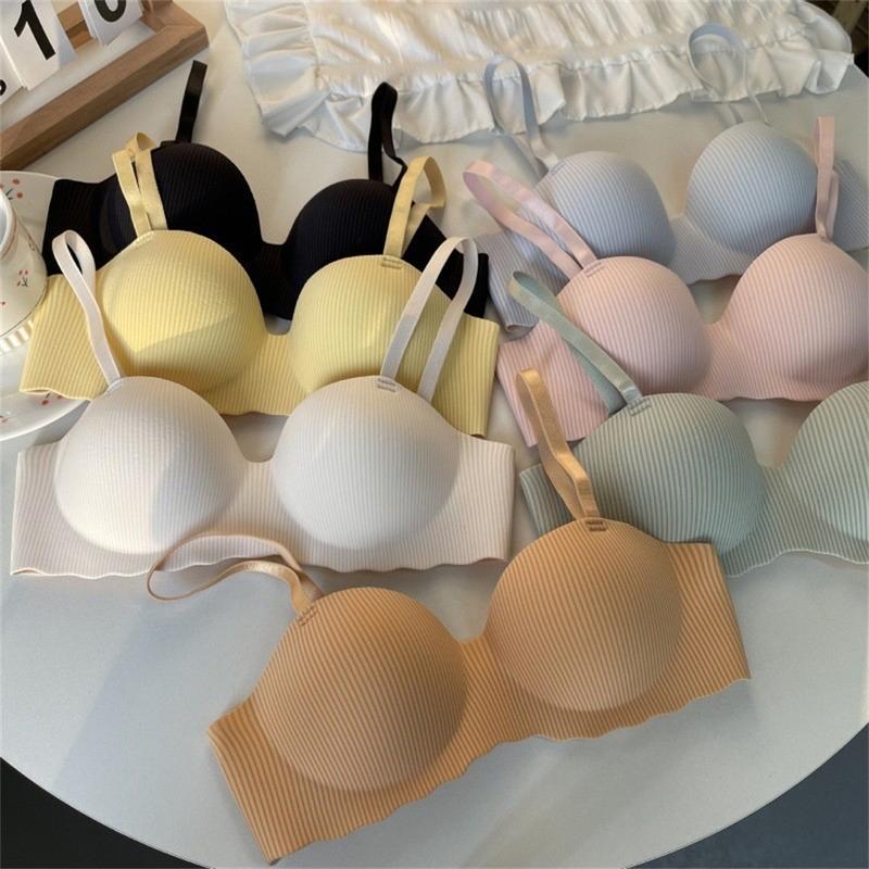 Product Introduction of 【BUY 1 TAKE 1】Teen Seamless Push Up Vest Bra For Women Wire Free Underwear Small Chest Gathered Brassiere Girls One-piece Lingerie 4