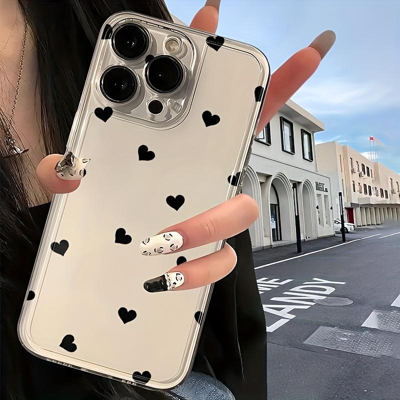 Product Introduction of Heart Pattern Clear Phone Case, Anti-drop Cellphone Protective Case, Total Protective Shockproof Mobile Phone Cover for iPhone 11 12 13 14 15 16 Pro Max/Pro/Plus, Casing 0