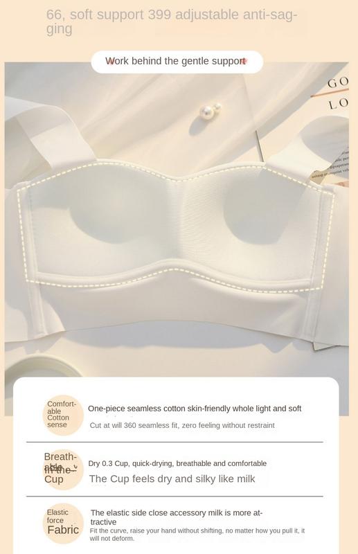 Product Introduction of Lightweight Breathable Underwear Women's Vest-Style Thin Wireless Small Chest Push up Breast Holding Anti-SAG Bra 8