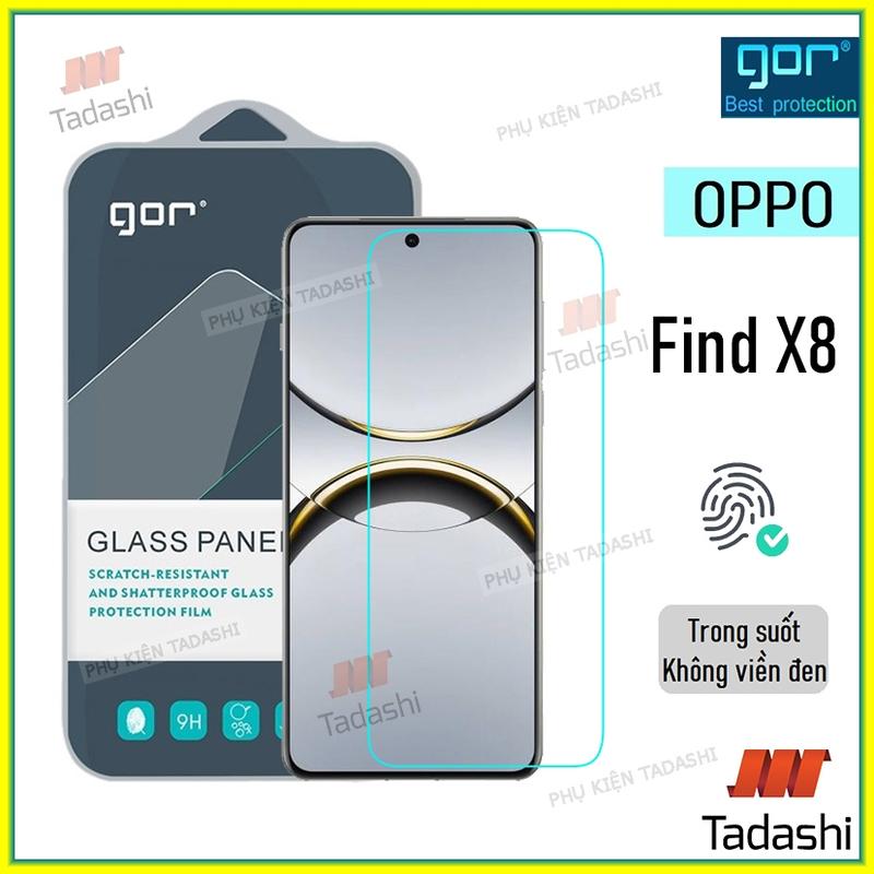 Kính Cường Lực Gor cho OPPO Find X8 Find X8 Ultra OPPO Find X8s X8s+ Trong Suốt Cao Cấp Không Viền Đen 9H Vát 2.5D - Hãng Gor.