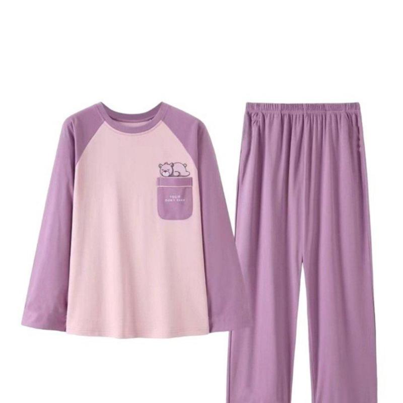 Bộ Đồ Thu Đông Big Size Sau Sinh Mặc Nhà 40kg Đến 90Kg Vải Mỏng Không Dày Dài Tay