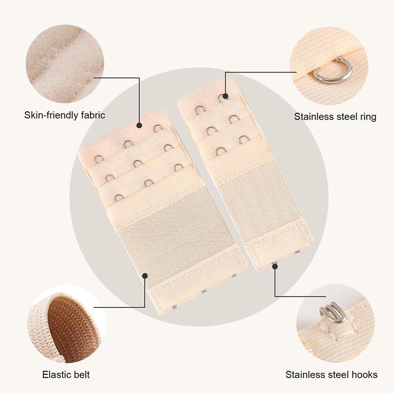 Dây Đeo Mở Rộng Áo Ngực Có Thể Điều Chỉnh Dành Cho Phụ Nữ, 2 Móc, Khóa Mở Rộng, Kẹp Trên Dây Đeo, Thắt Lưng Đồ Lót Thêm Phụ Kiện Thân Mật 2