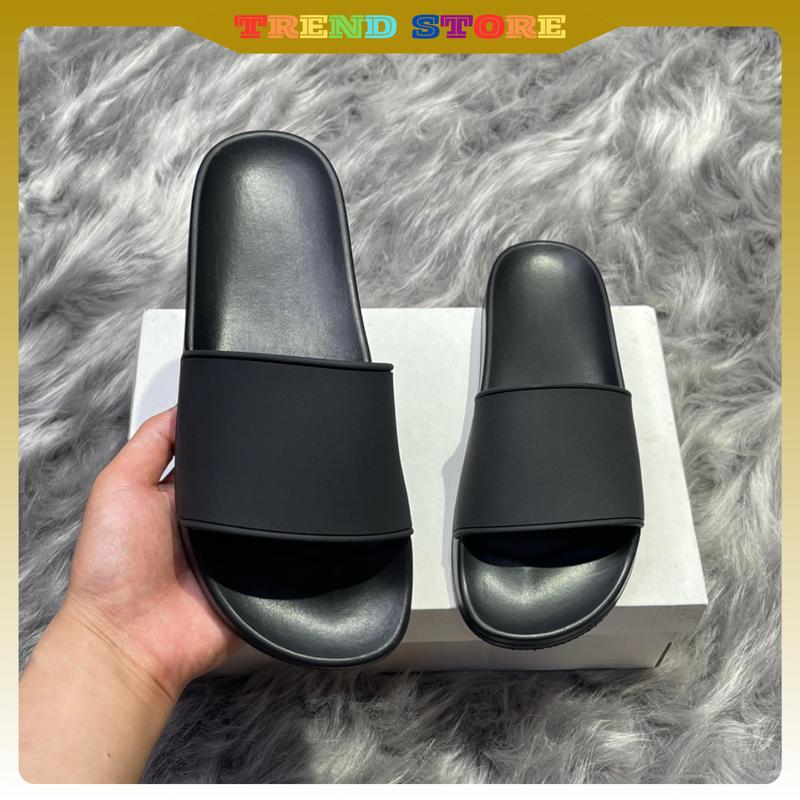 Dép Nam Nữ Quai Ngang Cao Su Màu Đen Trơn Đơn Giản, Sang, Dễ Phối Đồ DéP Slipper  Dép Lê Đế Bằng