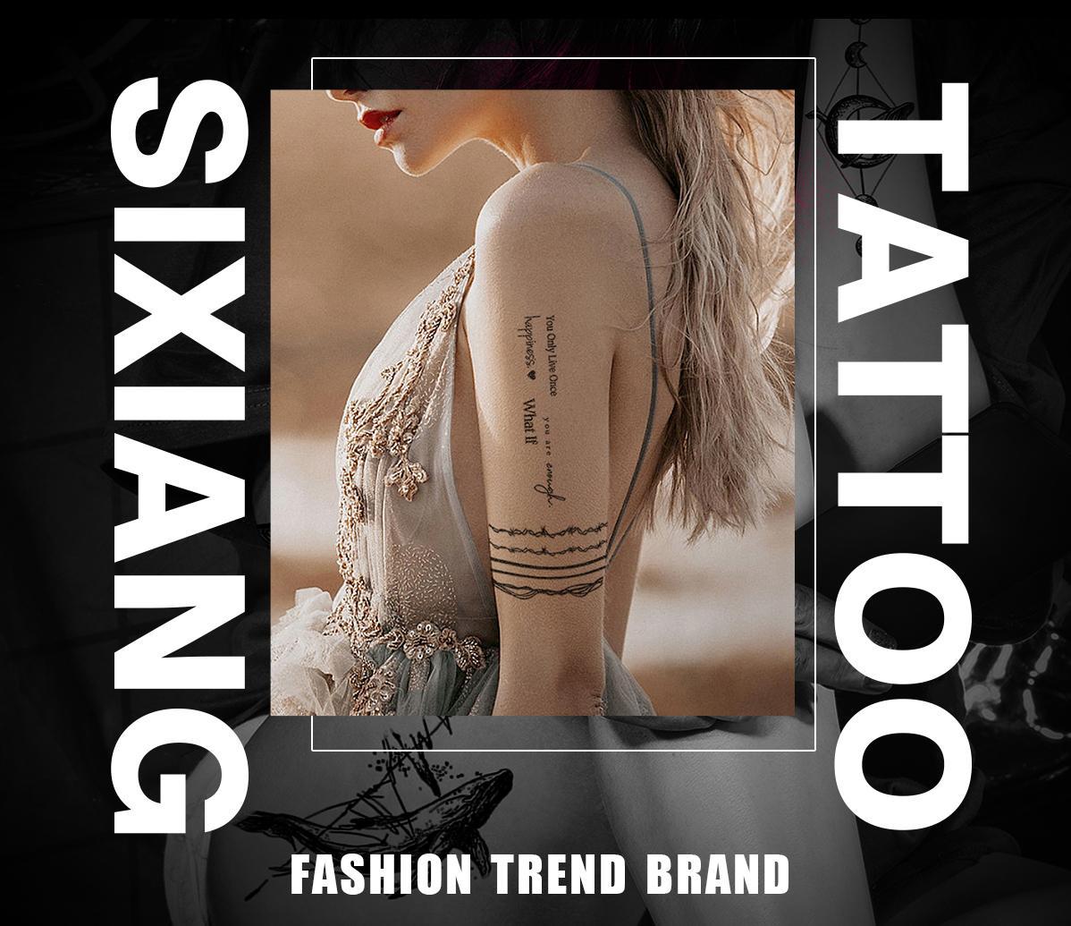 ZOAR-Y19 Stiker Tato Temporary Semi Permanen【pola kecil】Tahan lama Tattoo menempel dekorasi seni untuk pria dan wanita