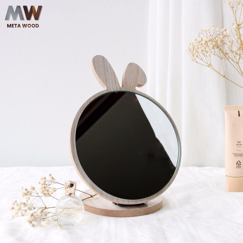 Gương trang điểm Nghệ Thuật để bàn METAWOOD makeup mirror art có Pat điều chỉnh gấp gọn tiện lợi 2