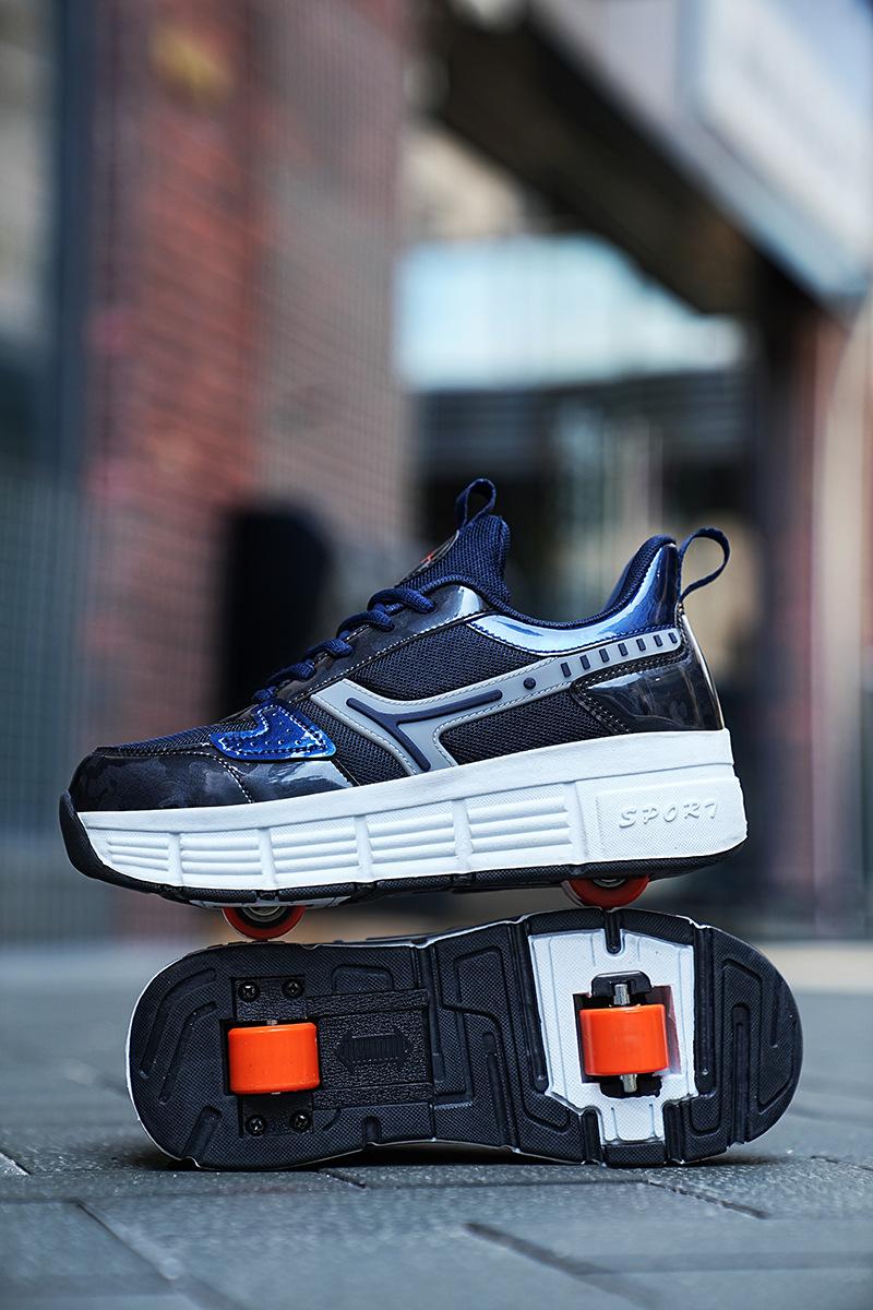 Product Introduction of Huiluo Heelys Skates Rollerskate LED Light Shoes with Shoelace Wheels Factory Direct Sales Order 16