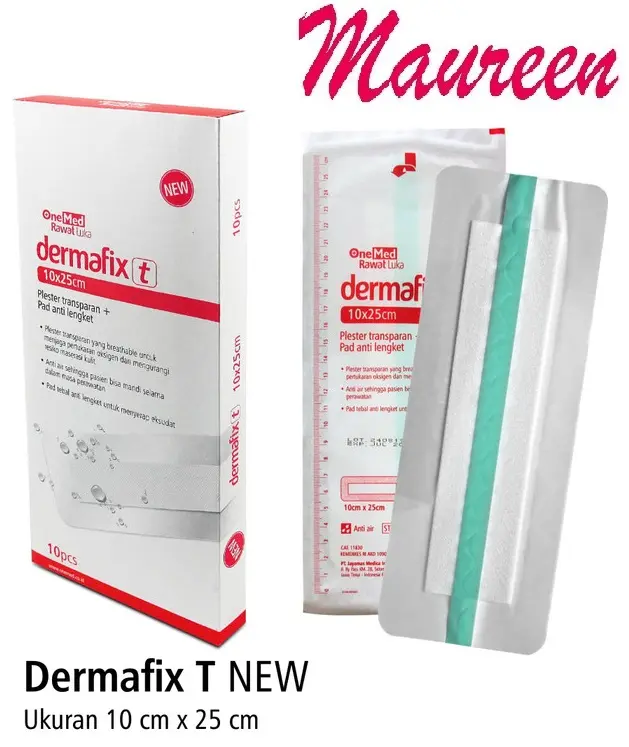 Dermafix T Plester 10x25 cm Luka Transparan Anti Air 10 x 25 cm 1 pcs