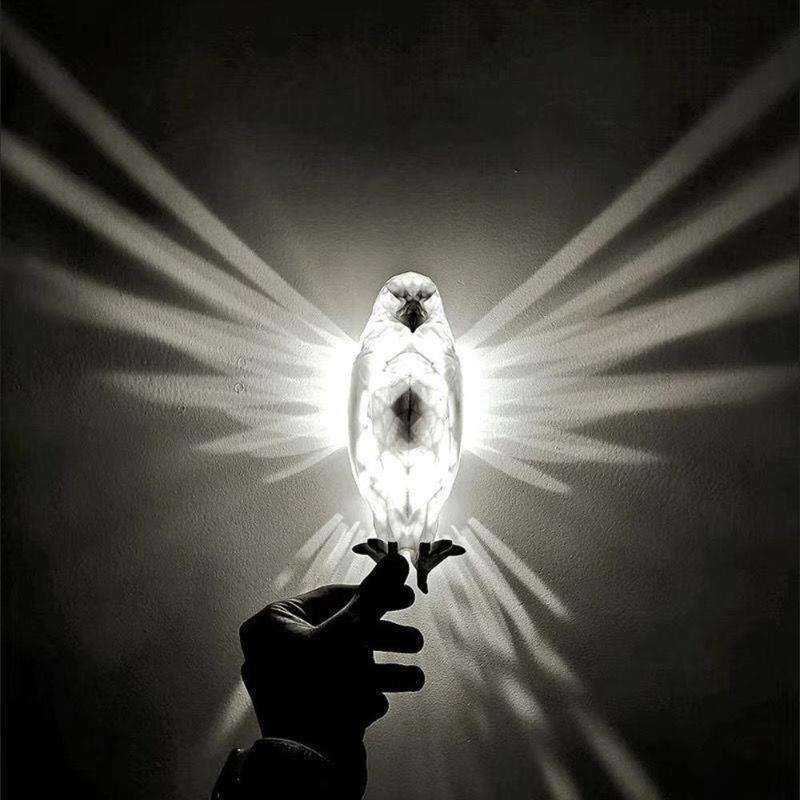Batteries Required LED Wall Light, 1 Count Eagle Design Battery Powered Wall Lamp, Decorative Light For Home Party 1
