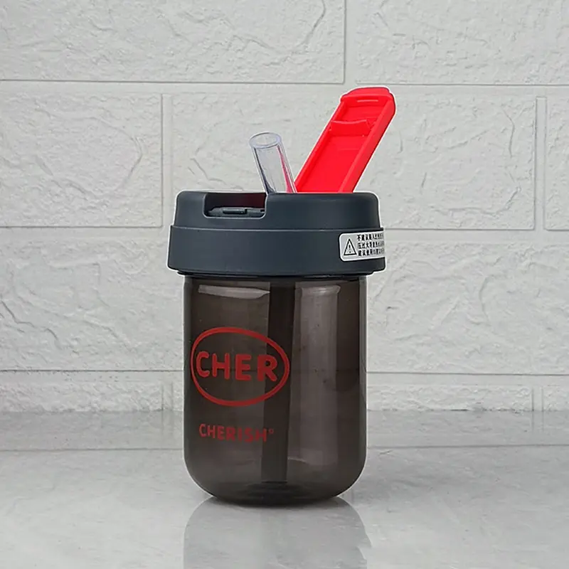 Cốc Nhựa Mini, Dễ Thương Và Có Thể Tái Sử Dụng, Dung Tích 300ML, Có Ống Hút, Thích Hợp Cho Học Sinh, Cầm Tay, Thích Hợp Cho Nước, Sữa Và Nước Ép, Thích Hợp Cho Các Cặp Đôi 7