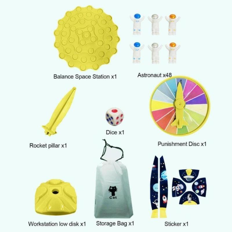 Pelat Keseimbangan Astronot/Mainan Astronot Keseimbangan/Mainan Edukasi Anak/Permainan Papan Untuk Melatih Pemikiran Logis Dan Konsentrasi Board Games Toys 3