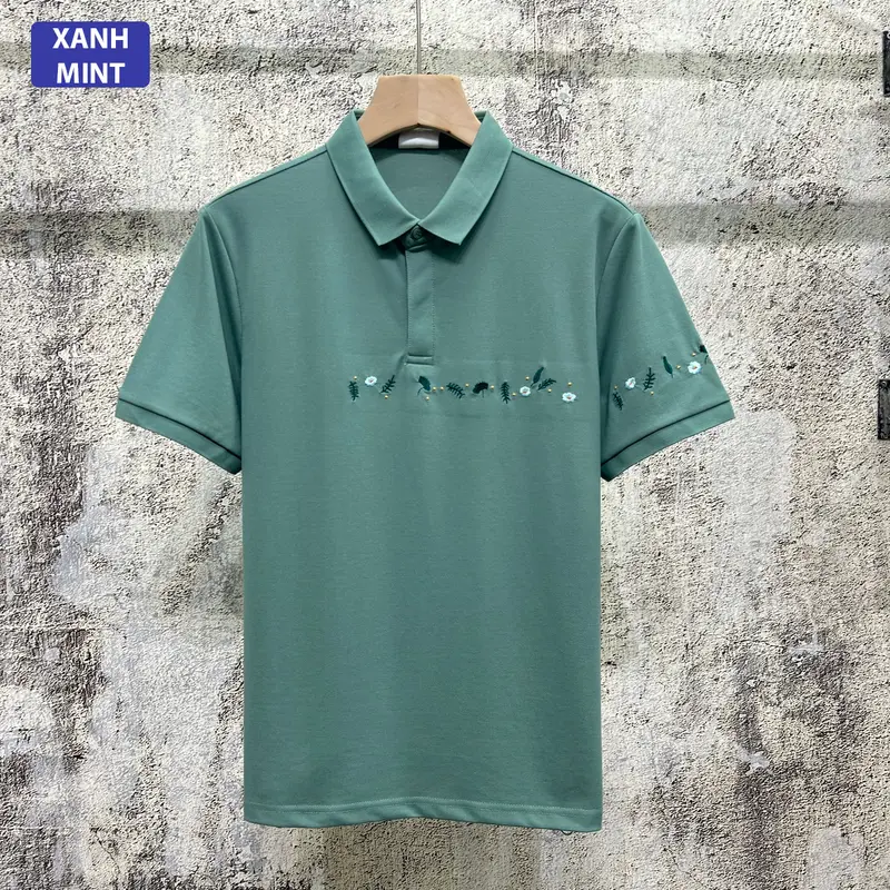 Áo Polo Nam Nữ Họa Tiết Thêu Ngục Và Thêu Tay, Chất Vải Cá Sấu Cao Cấp Menswear Nhung Ong 7