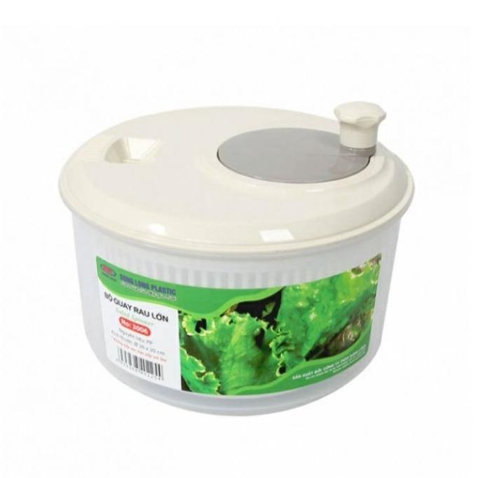  RỔ QUAY RAU LỚN VẮT RAU SỐNG NHỰA SONG LONG 26CM 