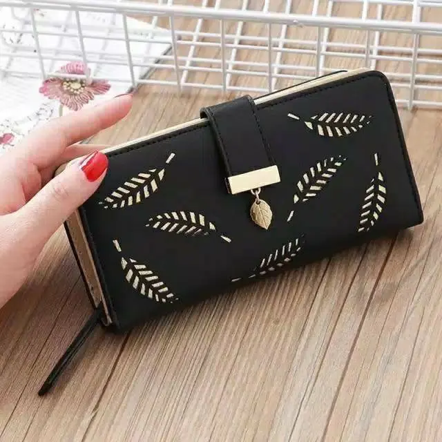 DOMPET LETISHA PANJANG DAUN EMAS DOMPET WANITA Dompet Panjang Kartu Uang 1