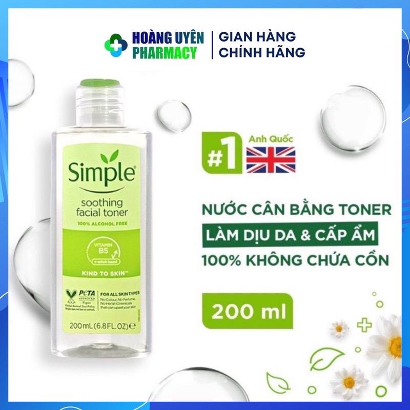 Toner Simple Soothing Facial Kind to Skin 200ml
