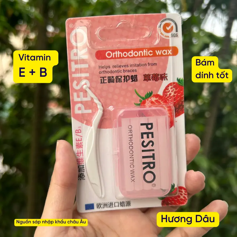 Sáp nha khoa chỉnh nha niềng răng cao cấp PESITRO hương thơm các loại 3