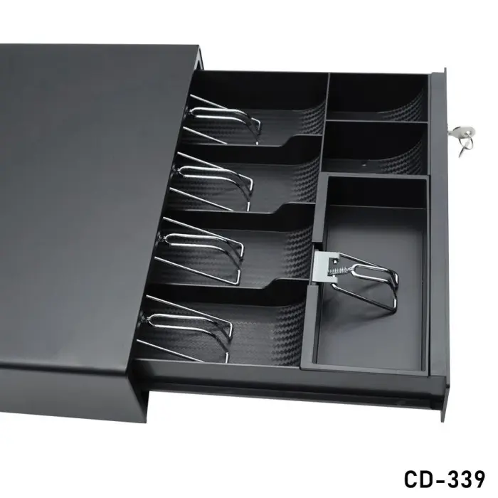 CASH DRAWER SHARKPOS CD339 BOX LACI UANG KASIR MINI CD-339 RJ11 5K2C 37X33 CD 339 BUKA OTOMATIS 4
