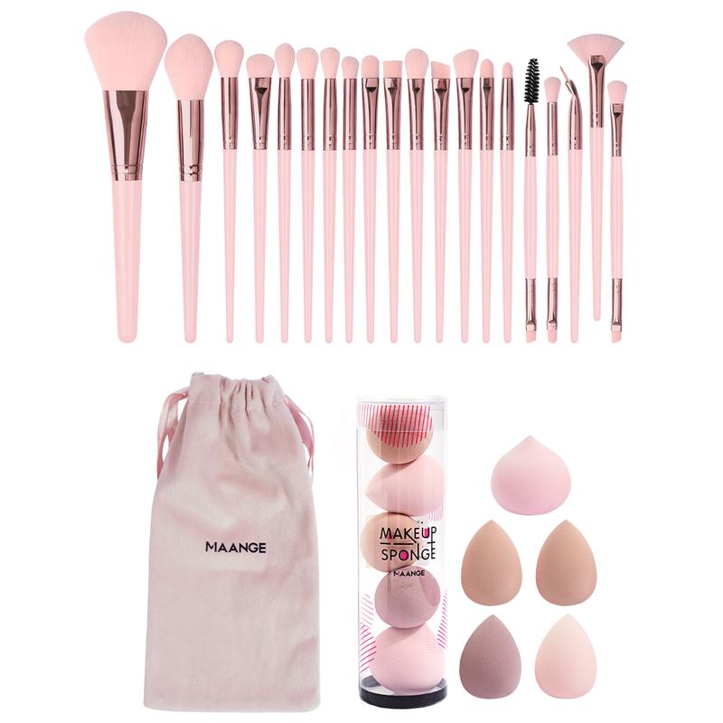 Bộ 20 cọ trang điểm chuyên nghiệp MAANGE miếng Mút và túi đựng đồ trang điểm - Cosmetic Mỹ Phẩm Nữ Nữ Nữ Nữ