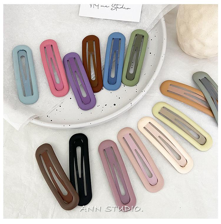 Product Introduction of Morandi Color Series BB Clip Practical Versatile Hair Clip Bangs Side Clip Girly Forehead Broken Hair Hairpin Hair Accessory 4