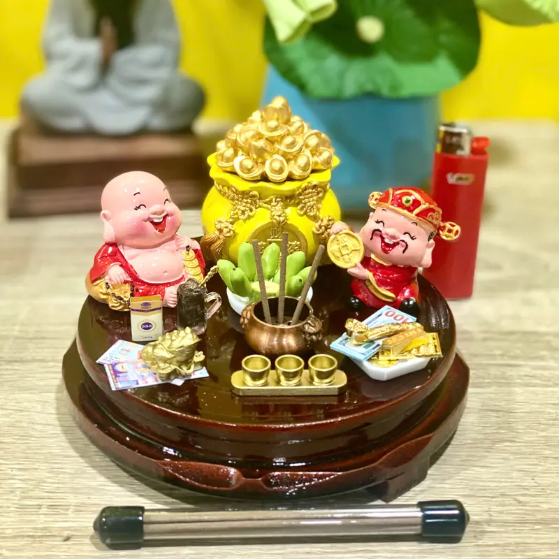 CHÂN BÀN THỜ TRÒN - VUÔNG trang trí bàn thờ thần tài thổ địa mini, shop, bàn làm việc 7