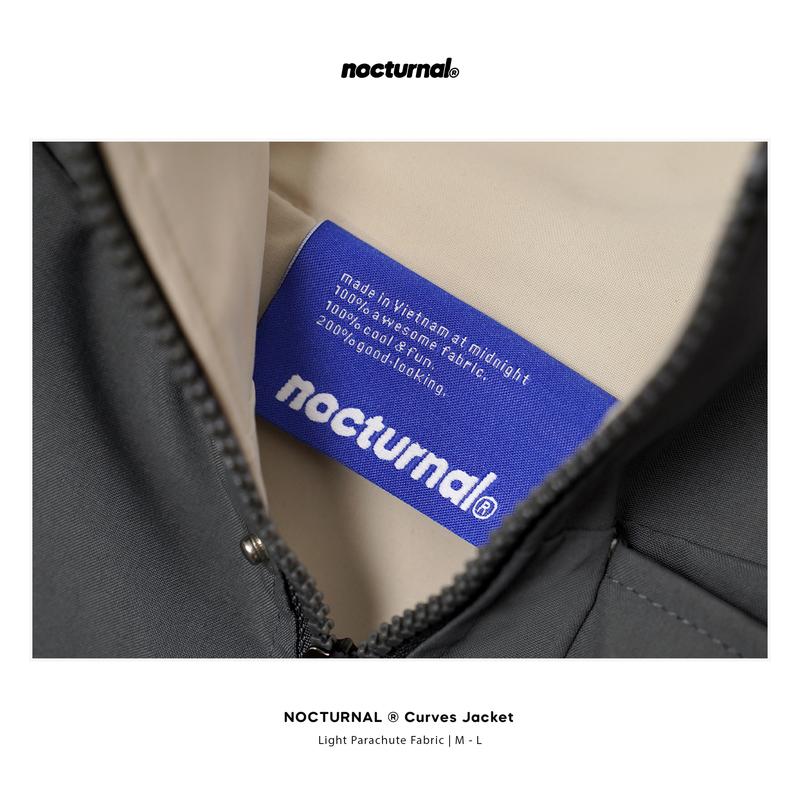 Product Introduction of Áo Khoác Dù Gió Nhẹ NOCTURNAL Curves Jacket Form Rộng Oversize Local Brand Nam Nữ Unisex 23