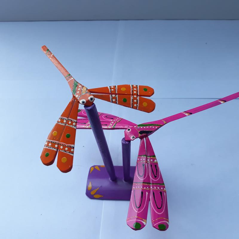 Quà lưu niệm Bộ 2 con chuồn chuồn tre có chân đế Chuồn tre xinh shop 5
