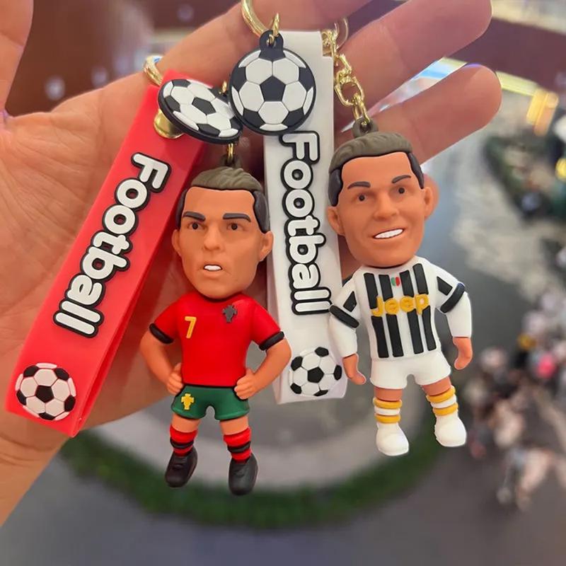 Product Introduction of Football Star Ronaldo Figure Keychain Jewelry Bag Pendent Keyring Collection Doll Car Ornaments Key Accessories Souvenirs Gifts 2