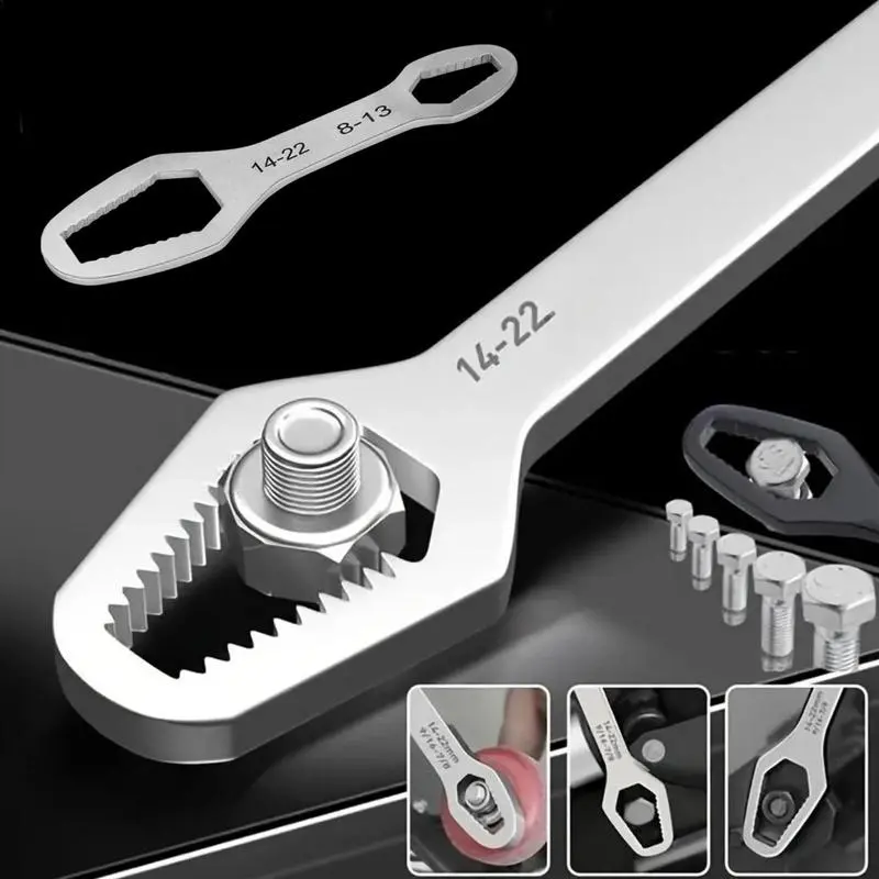 Universal Torx Wrench, 8-22mm Double Head Torx Wrench, Anti-slip Multipurpose Wrench for Most Nuts and Bolts Repair, Tool, Hardware, Ratchet