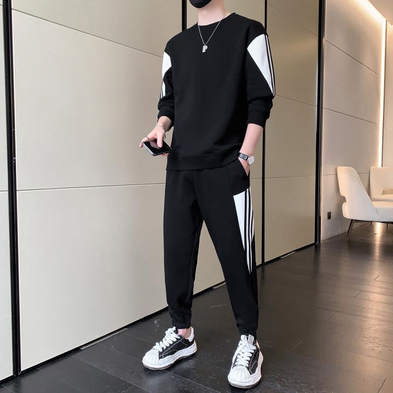 Bộ quần áo nam nữ AMYCHY vải nỉ cotton chéo ba kẻ sọc - co giãn không nhăn không xù ấm áp